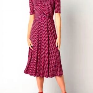 Women's Jessica Howard Pink & Black Midi Dress- NWOT Plus Size 18